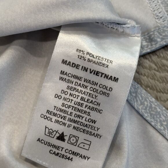 Footjoy Golf Polo Shirt Mens XL Gray Geometric All Over Print Pattern Preppy - Picture 6 of 7